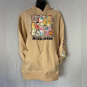 NWOT Nickelodeon hooded sweatshirt with vintage characters size M